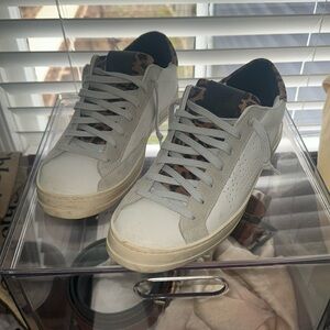 You Can Surf Later P448 Sneaks
White Grey with Cheetah black hot pink accent